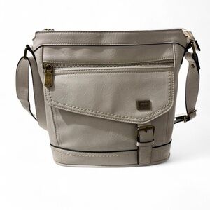 Creme Crossbody Bag with Adjustable Strap